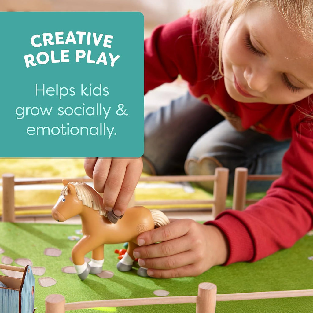HABA Little Friends - Paquete de 5 mini animales para mayores de 3 años, compatible con figuras y juegos de Little Friends