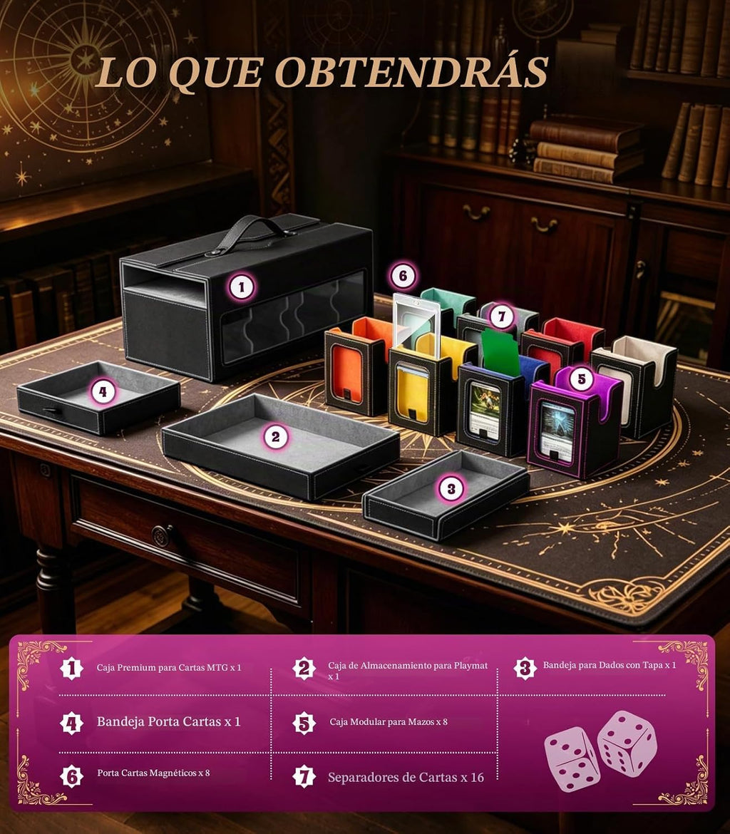 TiMOVO MTG Commander - Caja modular 11 en 1 para TCG/PTCG, color arcoíris