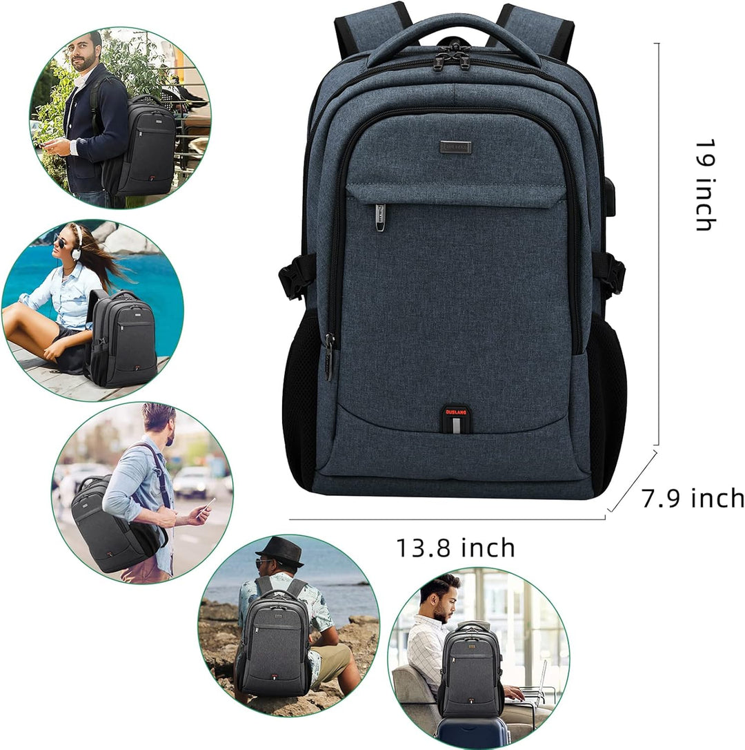 DUSLANG Mochila para portátil de 17 pulgadas para viajes, resistent...