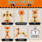 KidBloom Juego de Herramientas para Niños, 50 Piezas de Construcción, Juguetes para Niños de 3 Años