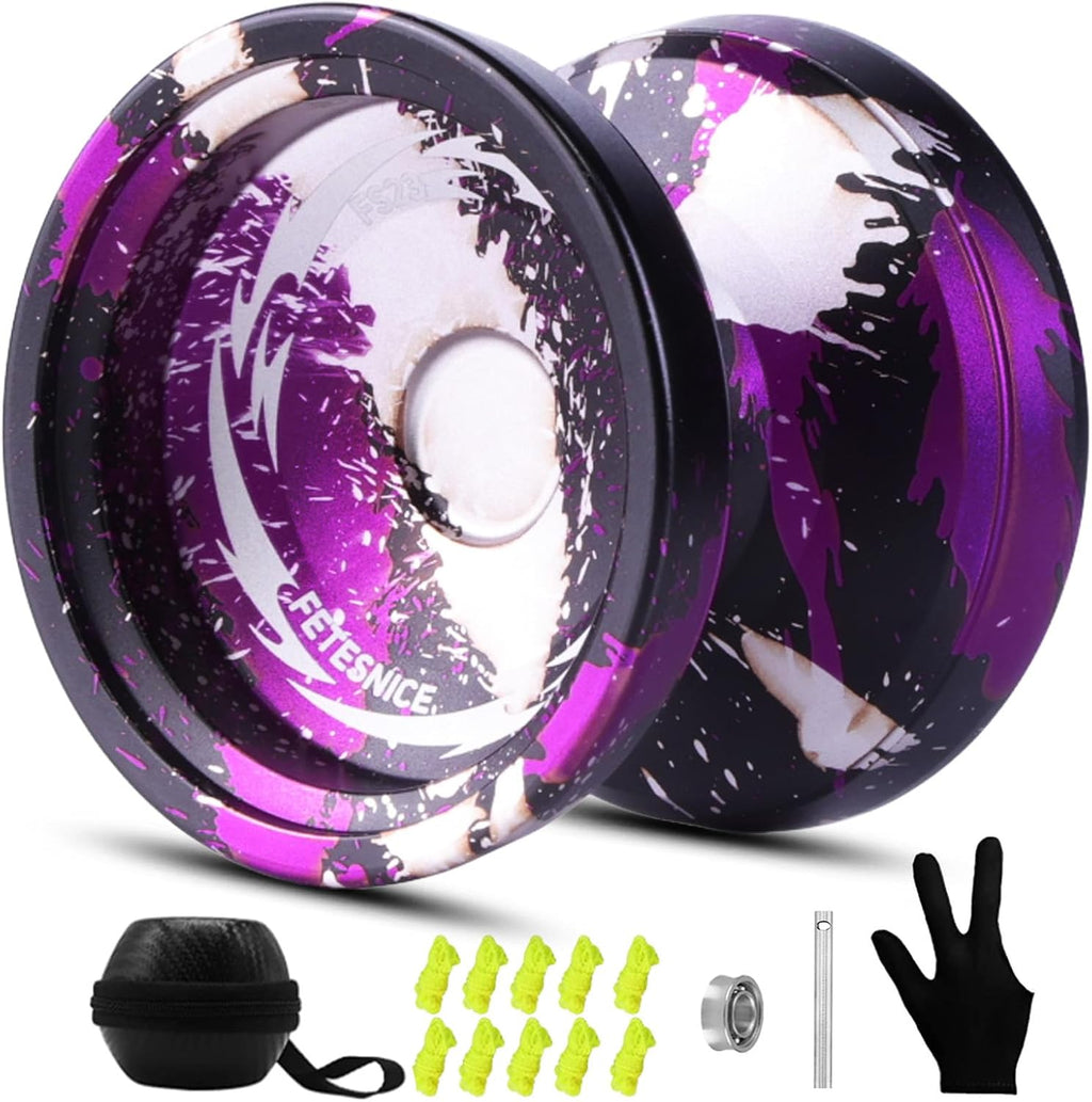 FS23 - Yoyo de metal de doble función para todos los niveles de habilidad, yoyos sensibles a mariposas para niños de 8 a 12 años, yoyo profesional que no responde para adultos con accesorios de yo