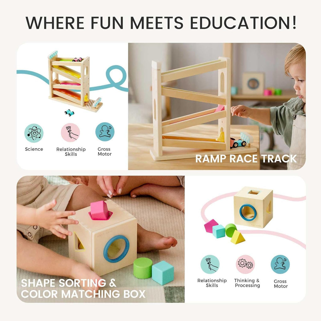 Tiny Land Montessori - Juego de juguetes para bebés de 16 a 18 meses, kit