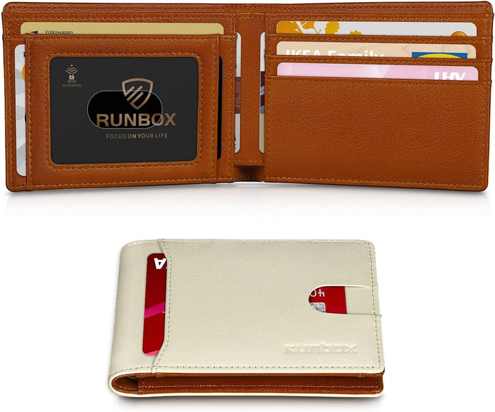 RUNBOX Cartera delgada para hombre, 11 ranuras para tarjetas de cré...