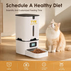 Comedero Automático para Gatos 7L, Dispensador de Comida 9 Comidas/Día para Gatos y Perros Pequeños