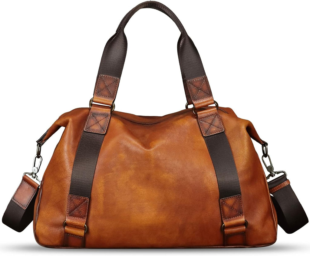 Bolso de mensajero de cuero genuino para hombre, bolso cruzado con asa superior, bolsa para laptop, maletín de negocios de viaje vintage