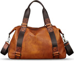 Bolso de mensajero de cuero genuino para hombre, bolso cruzado con asa superior, bolsa para laptop, maletín de negocios de viaje vintage