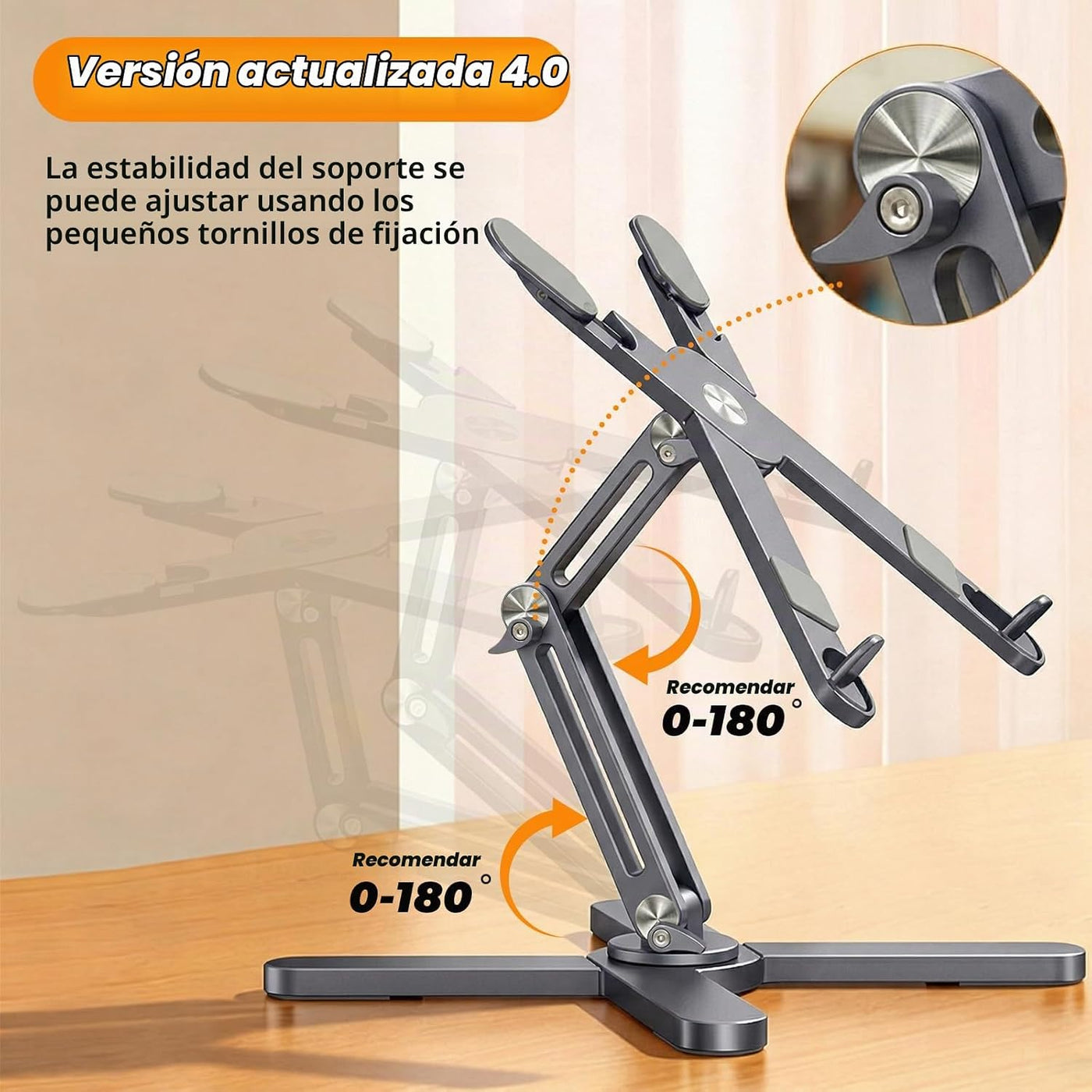 Moallia Soporte para Portátil con Base Giratoria de 360°, Elevador...