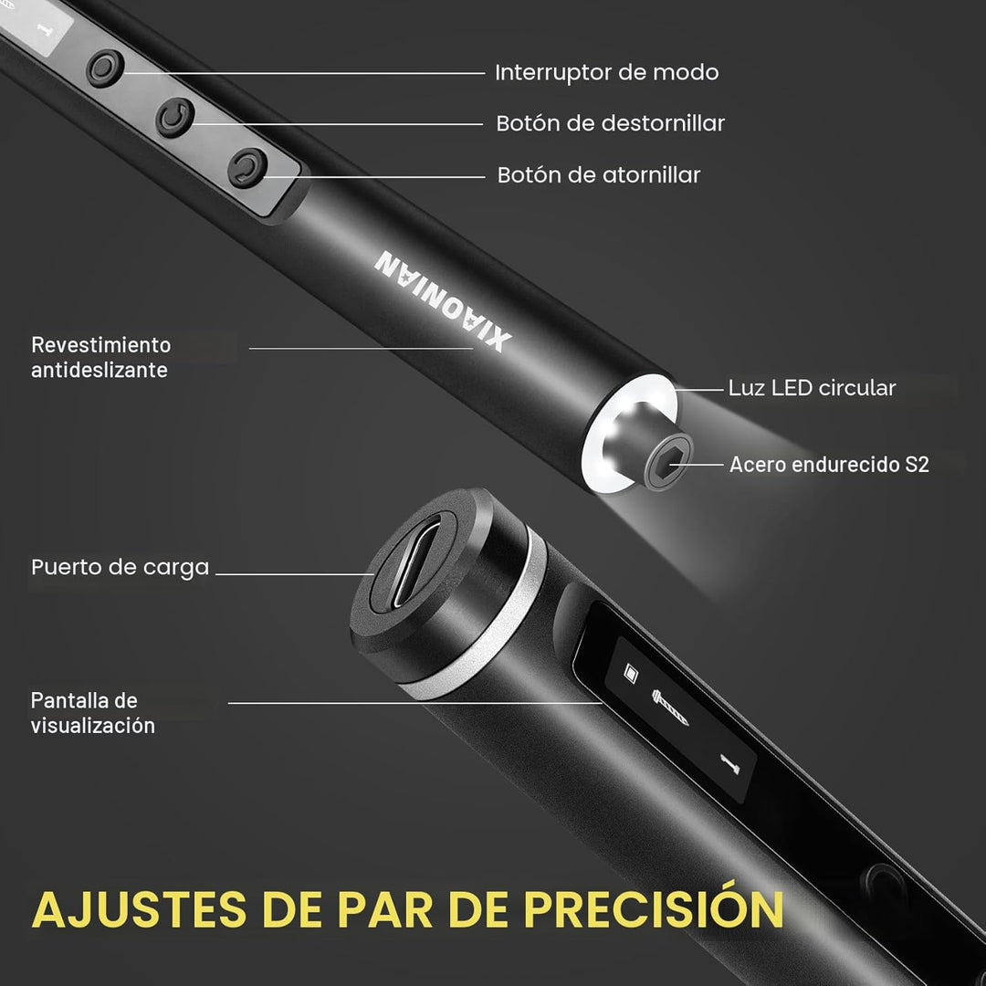 Juego de destornilladores eléctricos de precisión de 3.7 V, mini de...