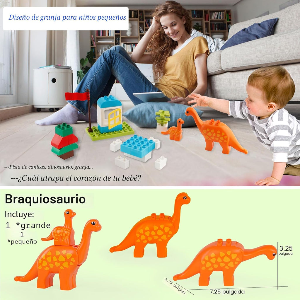 Bloques de construcción Klobroz Marble Run, 145 piezas de bloques grandes clásicos STEM juguete