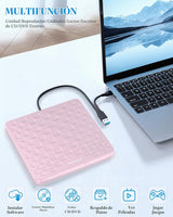 ORIGBELIE Unidad Externa de CD DVD para Portátil, USB 3.0 Tipo-C Ul...