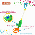 Detector de metales ajustable para niños, pantalla LCD