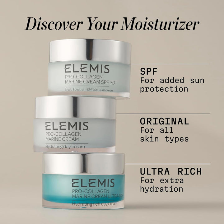 Crema ELEMIS Pro-colágeno marino, hidratante facial diario ligero a...