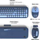 MOFII Combo de teclado y mouse inalámbricos, teclado pequeño compac...