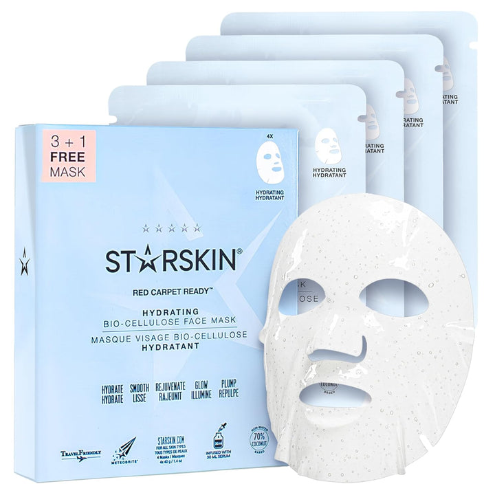STARSKIN Mascarilla hidratante, biocelulosa y probióticos, paquete...