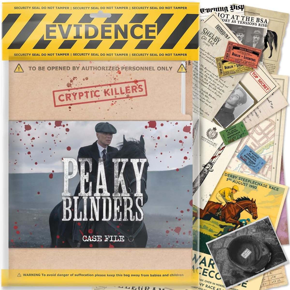 Peaky Blinders - Juego de archivos de casos - Con licencia oficial - Cryptic Killers - Juego de detective misterioso de asesinatos - Juego de mesa de investigación de casos fríos para adultos, citas