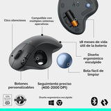 Logitech Ergo M575S Ratón inalámbrico de Trackball, mouse ergonómic...