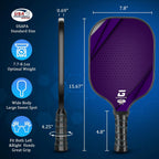 GARYE Juego de 2/4 palas de pickleball aprobadas por USAPA, juego de pickleball de fibra de carbono, raquetas ligeras de pickleball, paquete de 2/4 con 6 bolas, 1 bolsa, par de cintas de agarre
