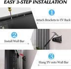 Soporte de pared para TV de 32 a 75 pulgadas, soporta hasta 150