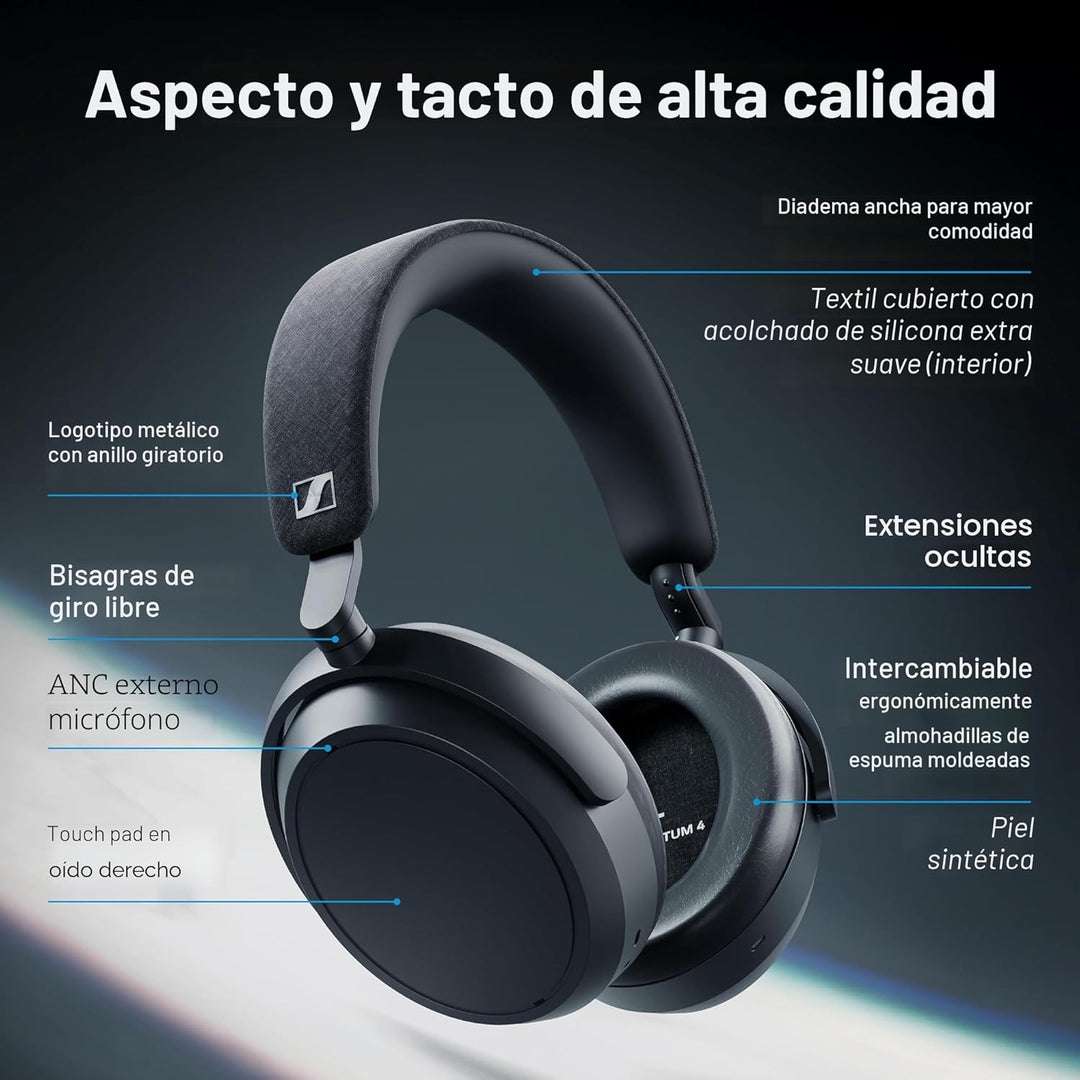Sennheiser Momentum 4 - Auriculares inalámbricos Bluetooth para lla...