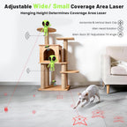 ORSDA Juguetes láser para gatos de interior, 2 en 1, interactivo, automático, doble láser y hierba gatera OVNI para juguetes de gatitos, radar de trayectoria verdaderamente aleatoria activado por movimiento, recargable 4 modos, diseño de abrazadera