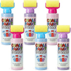 Juego de 6 tizas de rodillo para acera, color rosa, azul, morado