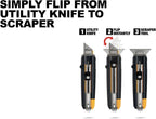ToughBuilt - Cuchillo multiusos rascador + 5 cuchillas - (TB-H4S5-01-CA)