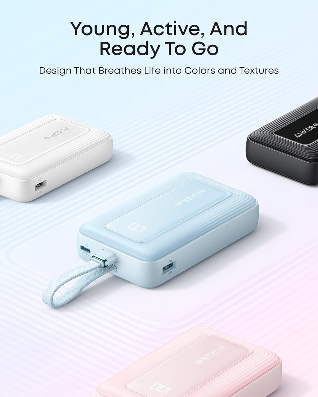 Anker Zolo Power Bank, cargador portátil rápido de 20,000 mAh 45 W...