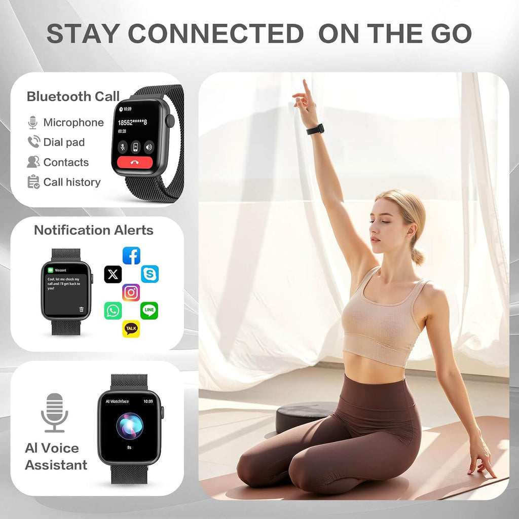 Smart Watch para Hombres 1.9" HD AMOLED AOD, DA GPT, Cara de Reloj AI