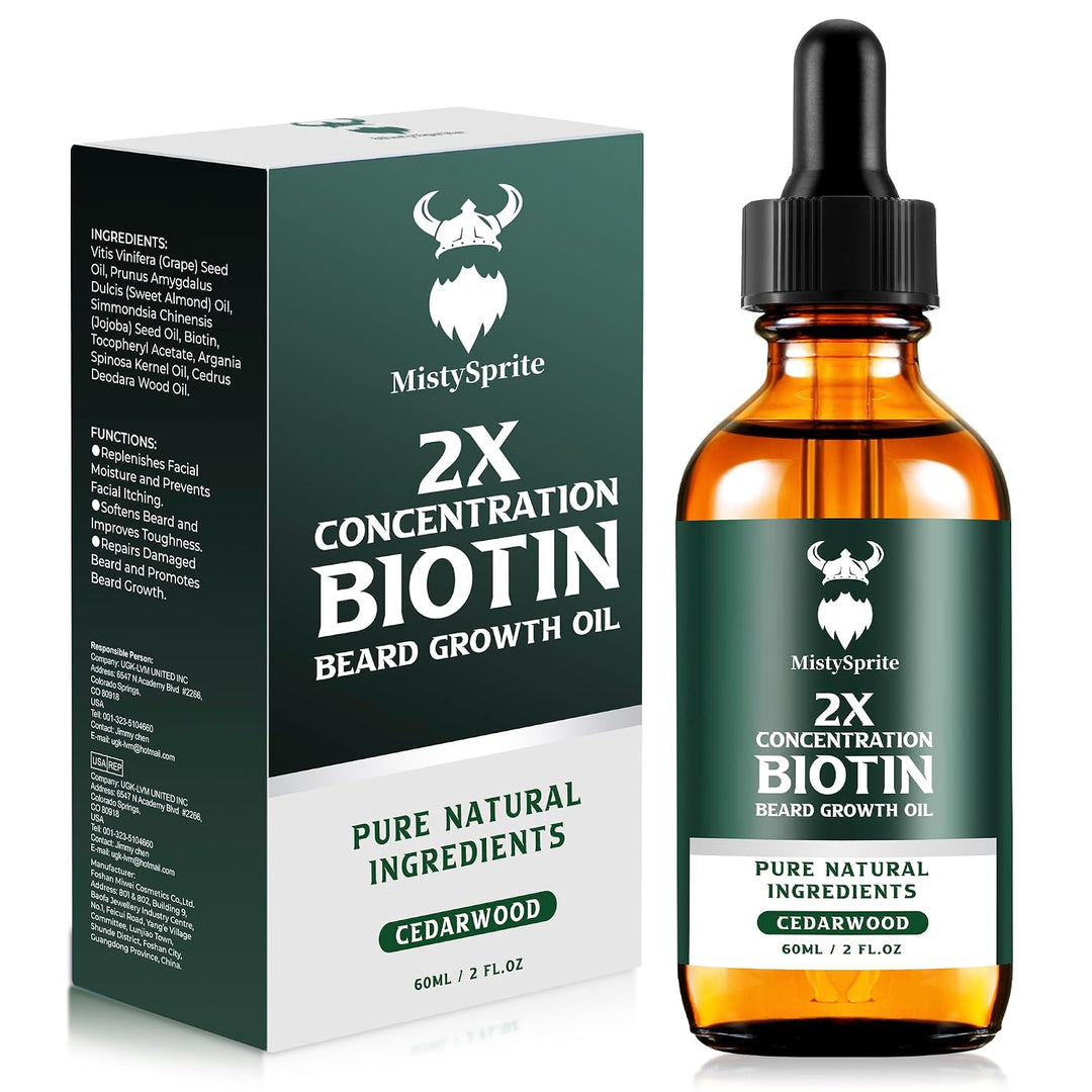 Aceite para el crecimiento de la barba, aceite de biotina para barb...