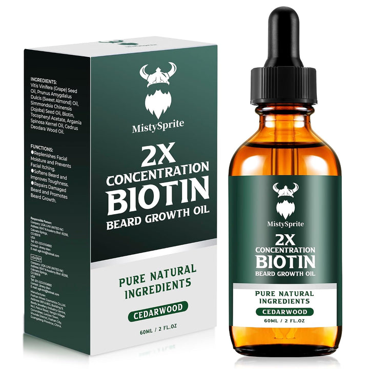 Aceite para el crecimiento de la barba, aceite de biotina para barb...