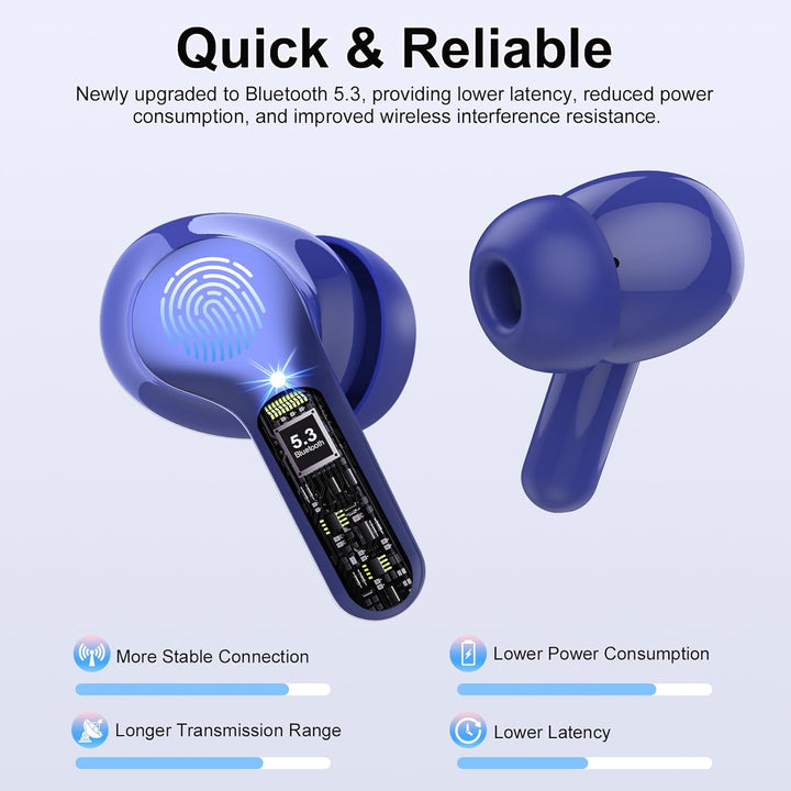 Auriculares inalámbricos, Bluetooth 5.4 Auriculares HiFi Estéreo, A...