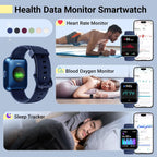 Reloj inteligente para mujeres/hombres, compatible con Android y iPhone, reloj de seguimiento de actividad física de 1.8 pulgadas con Alexa, alertas de llamadas y notificaciones, monitor de frecuencia