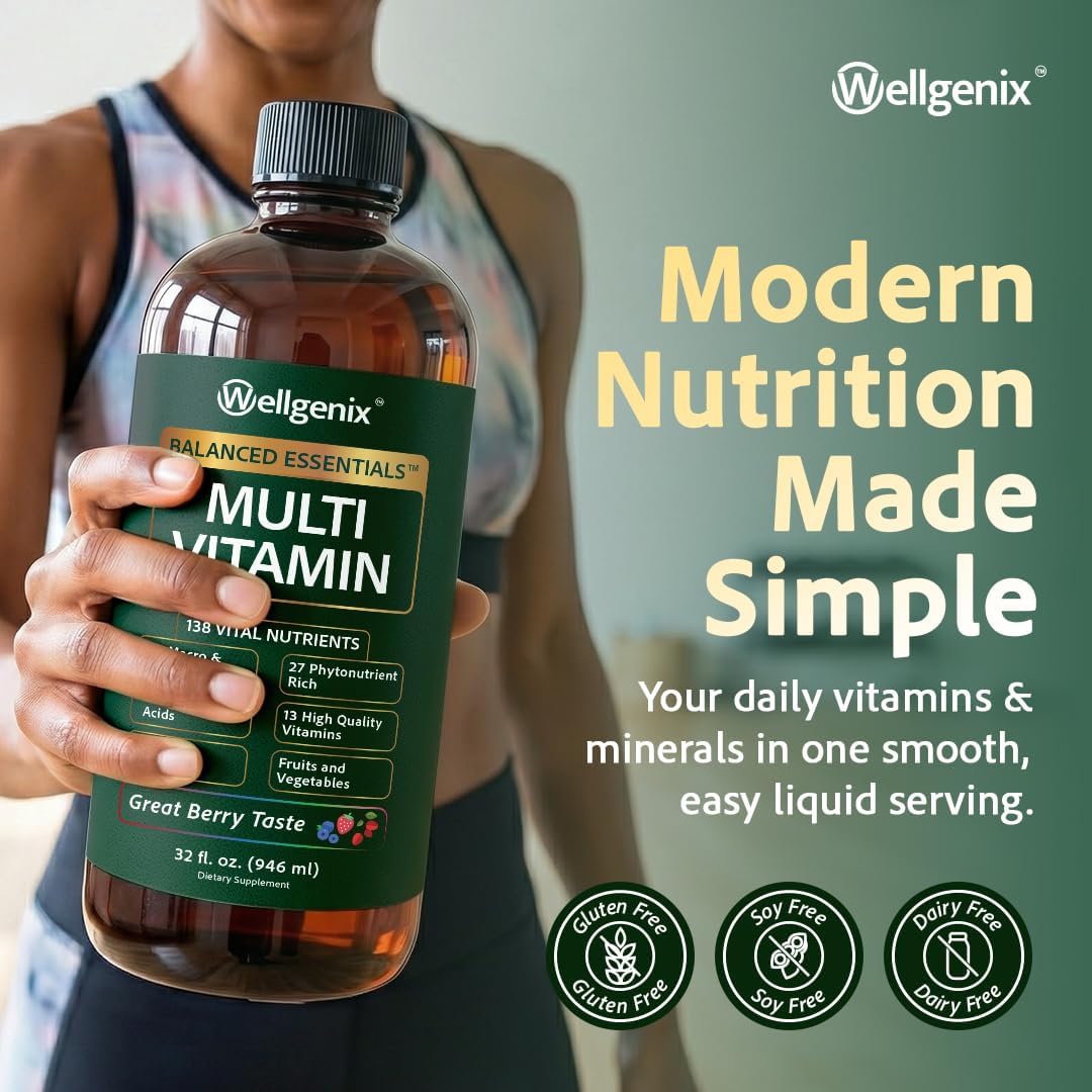Suplemento líquido nutricional Balanced Essentials, 32 onzas, Very...