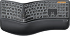 ProtoArc Teclado ergonómico Bluetooth retroiluminado, EK01 Plus, te...