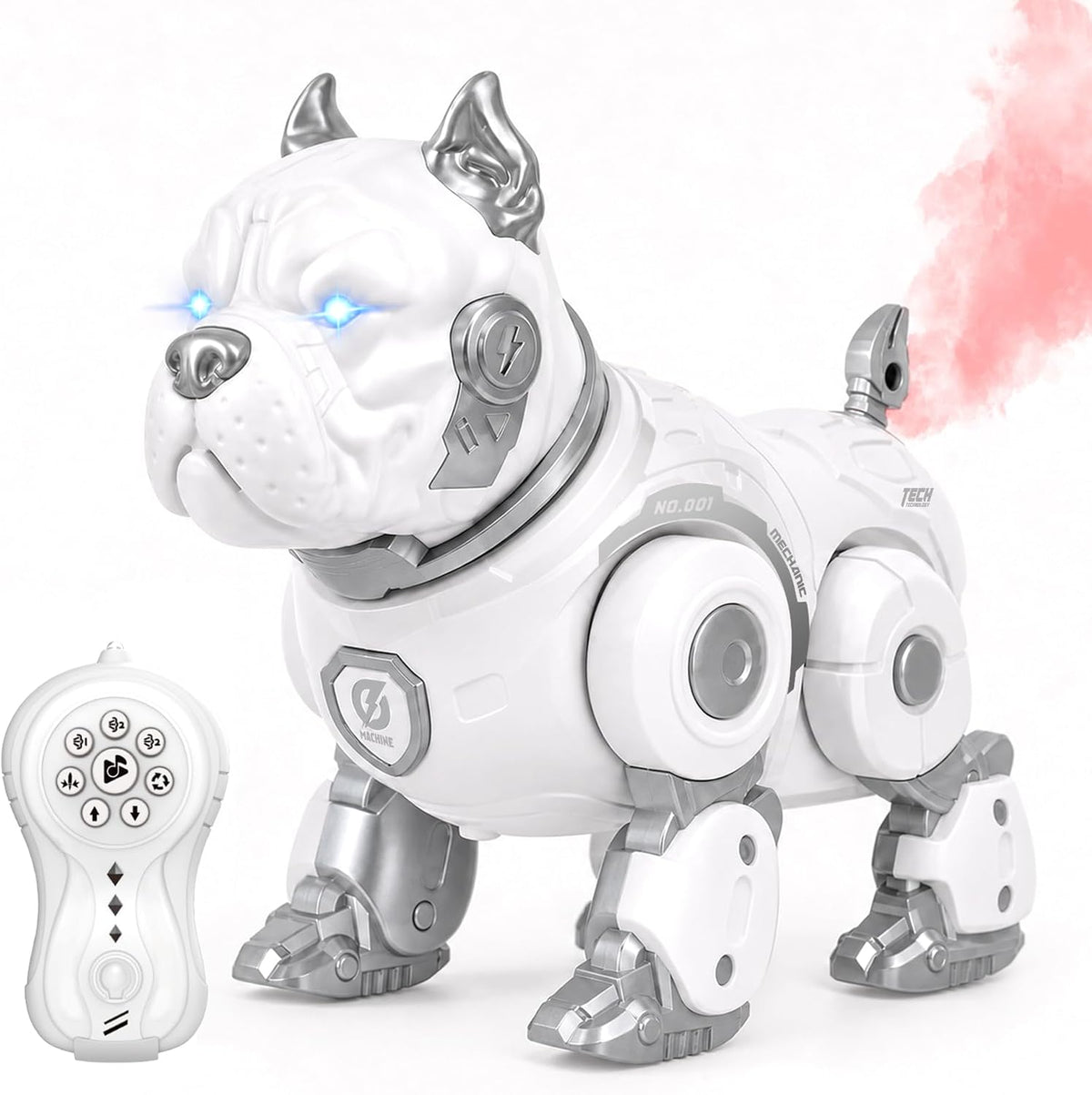 Perro de control remoto, robot de pedos Spary Bulldog para niños