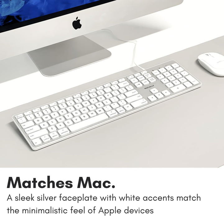 Teclado con luz LED Macally con cable para Mac | Teclado Apple comp...