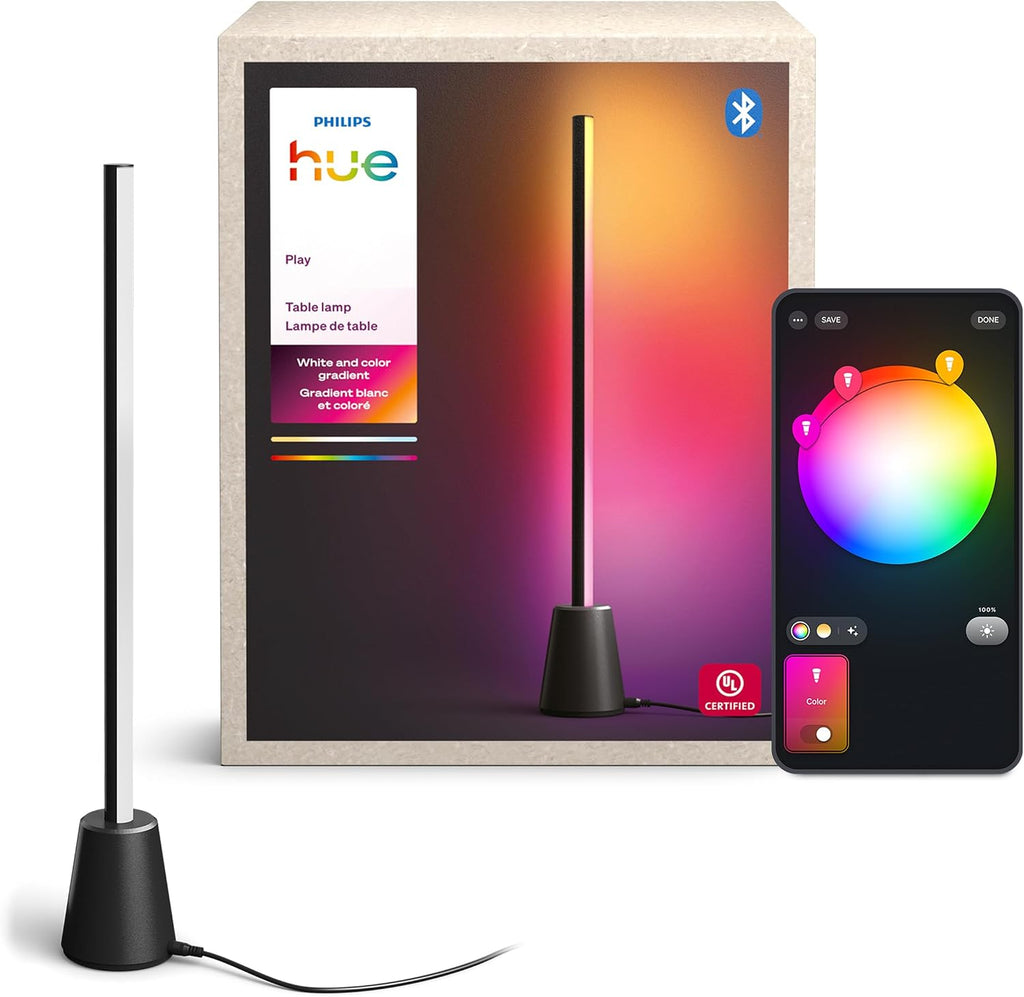 Lámpara Philips Hue Play - Lámpara de mesa, LED RGBWWIC, 23.6 pulgadas, paquete de