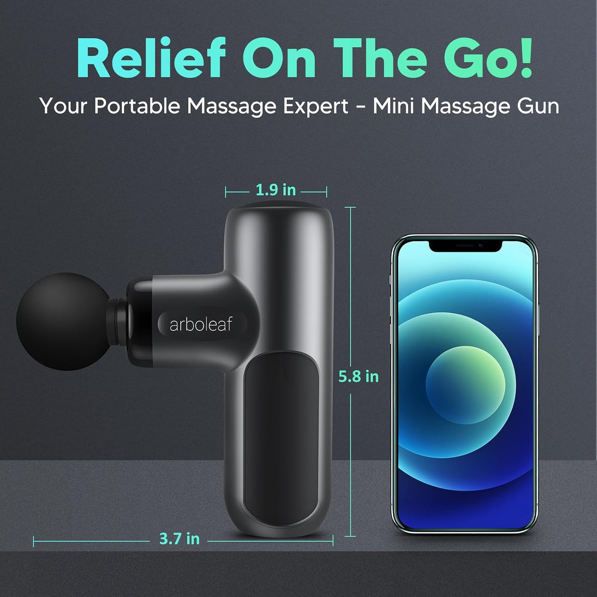 arboleaf Mini pistola de masaje, masajeador de percusión de tejido profundo