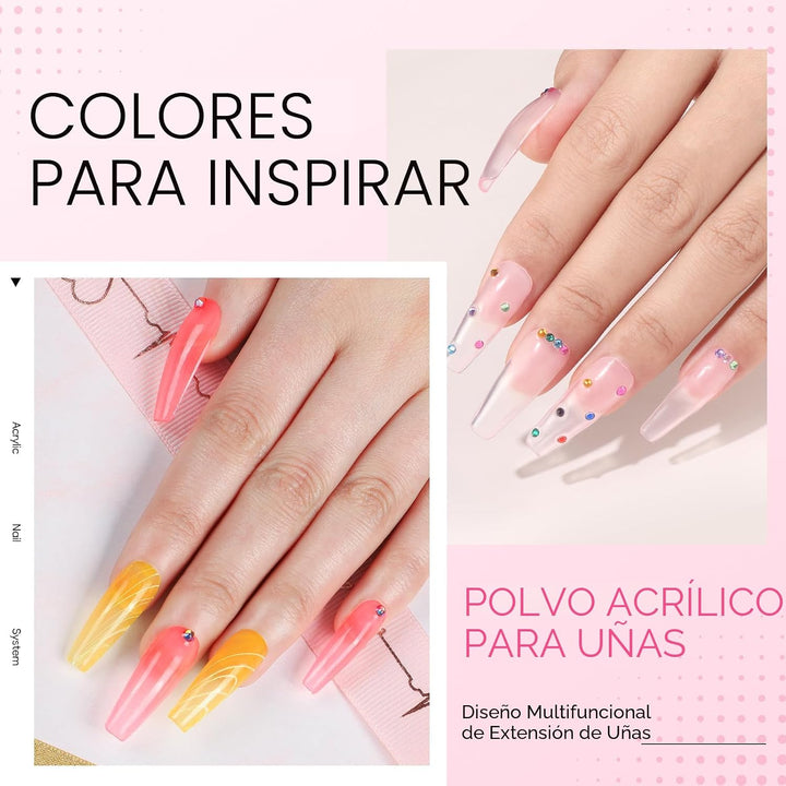 Kit de uñas acrílicas para principiantes con todo incluido, juego d...