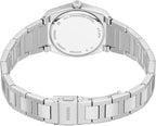 Fossil Reloj Everett de acero inoxidable con tres manecillas para mujer