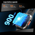 Reloj inteligente militar para hombre (respuesta/hacer llamadas), reloj inteligente de 2.01 pulgadas para Android y iPhone, rastreador de actividad física con linterna/brújula/batería de 100 días/frecuencia cardíaca/sueño/más de 100 modos deportivos (2