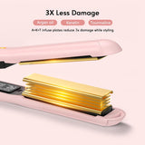 Terviiix Mini plancha plana para el cabello, temperatura ajustable,...