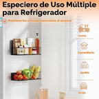 Cestas magnéticas organizadores de refrigerador, cesta de malla de alambre de metal de gran capacidad, estante para especias para almacenamiento de refrigerador, estante magnético para