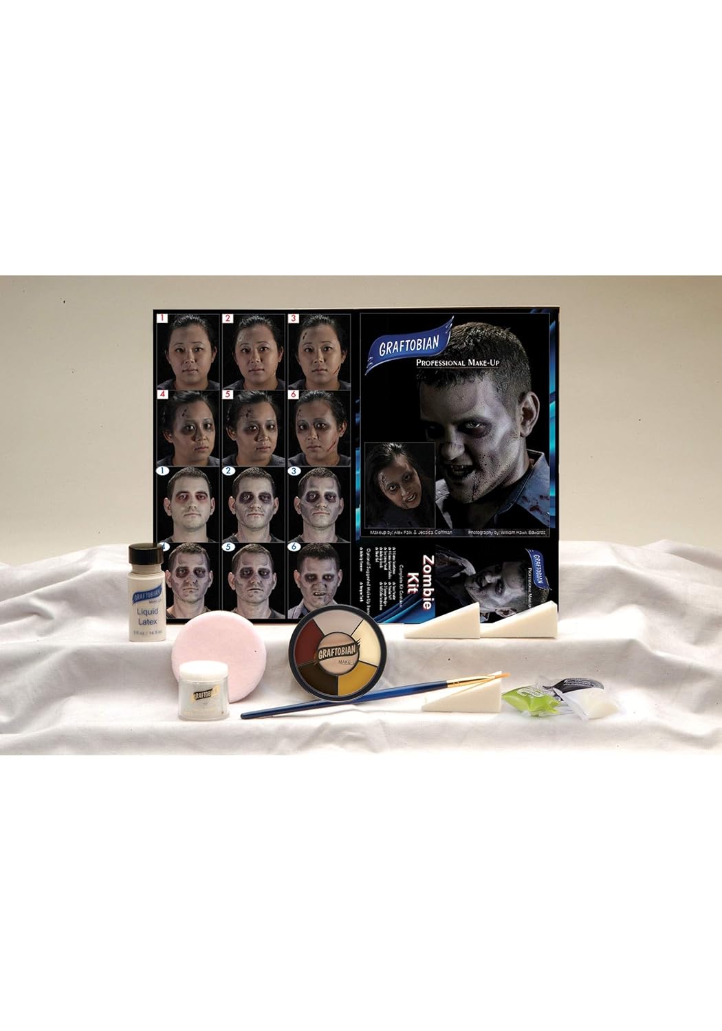 Graftobian Kit de maquillaje Zombie - Kit completo de 13 piezas de...