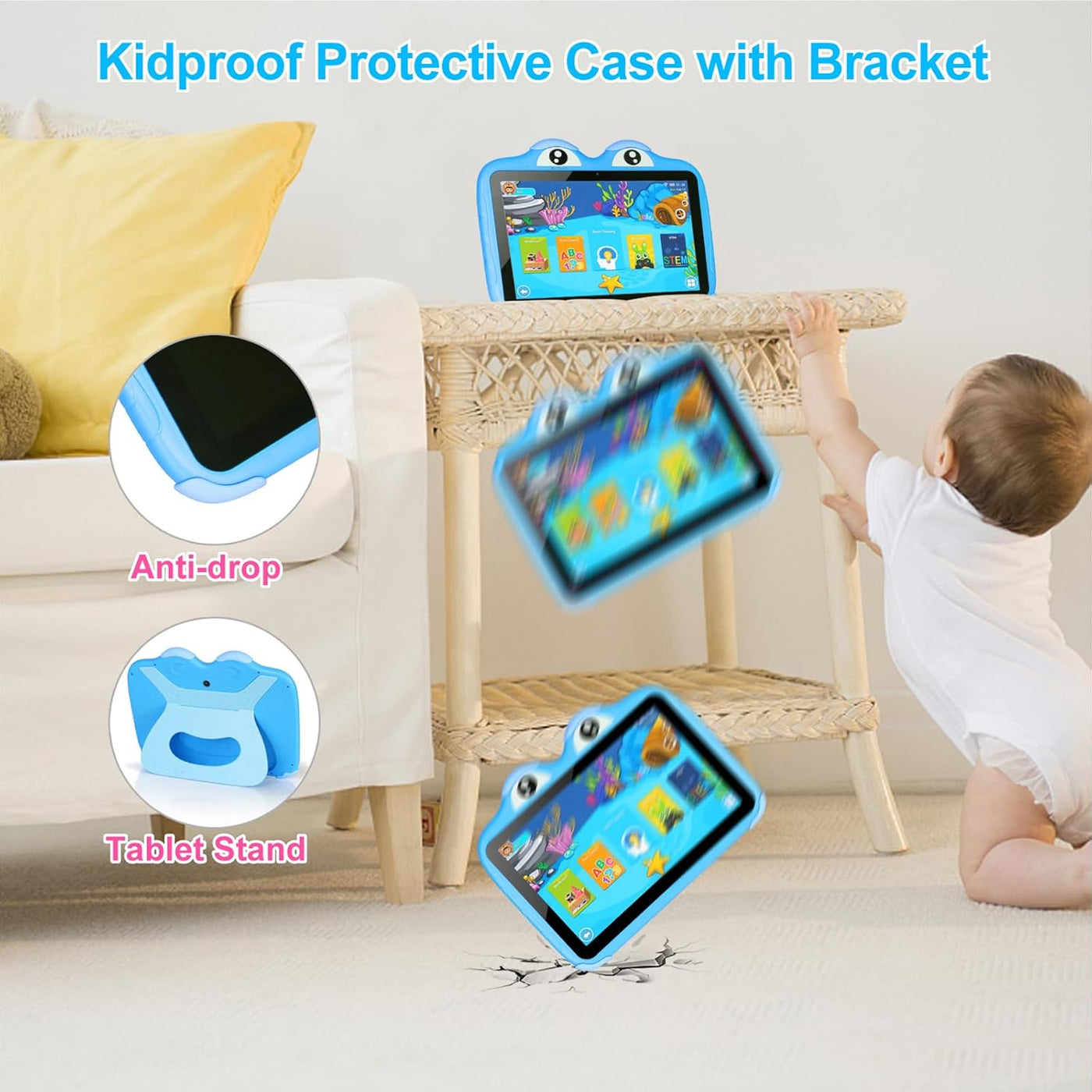 Tablet para niños de 10.1 pulgadas, Tablet Android 11 de 64GB para...