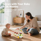 Juguetes para bebés de 6, 8, 10 y 12 meses, juguete de pato bailarín musical con luces y sonidos, juguete de aprendizaje sensorial interactivo para bebés, regalo para niños de 1 año