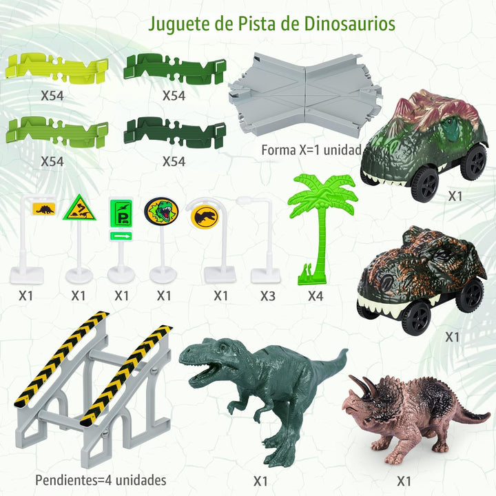 Juguetes de dinosaurio, crea una carrera de carretera mundial de di...