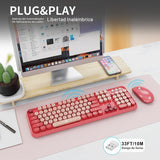 FD Combo de teclado y ratón inalámbricos | Teclado y ratón colorido...