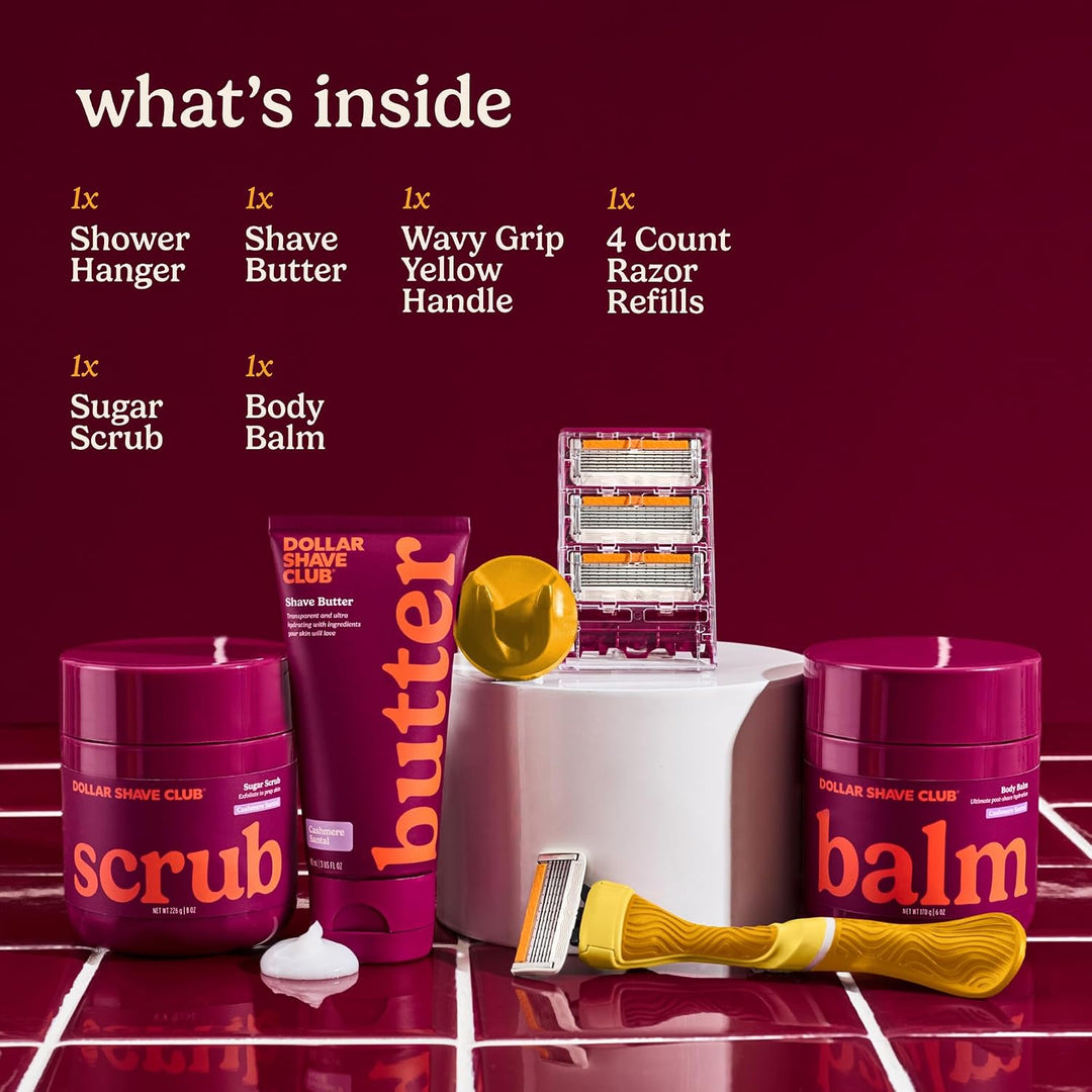 Dollar Shave Club Para mujeres | 1 mango de agarre ondulado amarill...