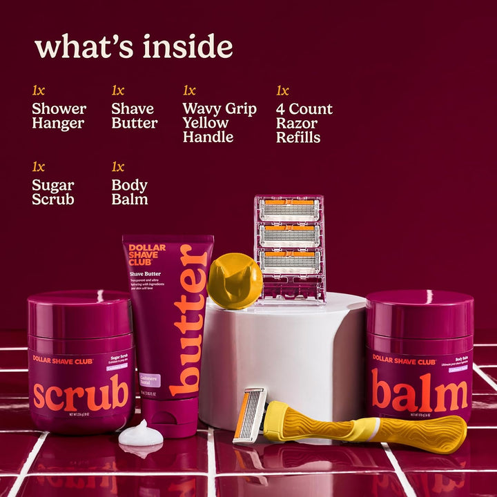 Dollar Shave Club Para mujeres | 1 mango de agarre ondulado amarill...